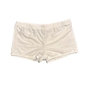 White Swim Shorts Cover Up XXL